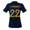 Frankrike Theo Hernandez #22 Hjemmedrakt Kvinner VM 2022 Kortermet
